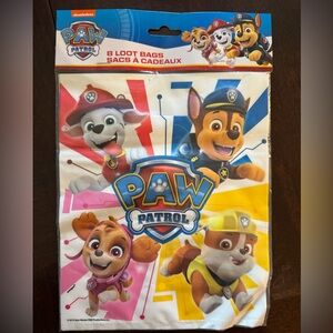 Paw Patrol 8-Pack Birthday Party Loot Goodie Bags NWT
